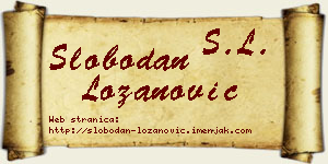 Slobodan Lozanović vizit kartica